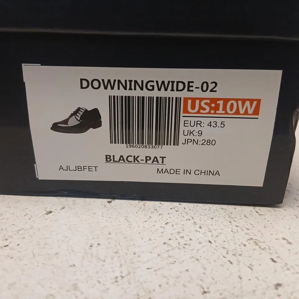 BRUNO MARC BLACK PATENT LEATHER SHOES – UK 9 (US 10W)
