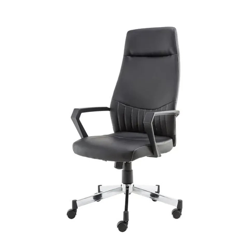 BOXED BROOKLYN OFFICE CHAIR WITH HIGH BACK IN BLACK (1 BOX)