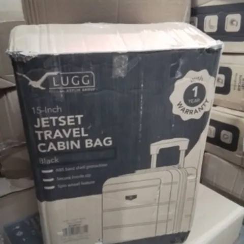 BOXED LUGG 15INCH JETSET TRAVEL CABIN BAG BLACK 