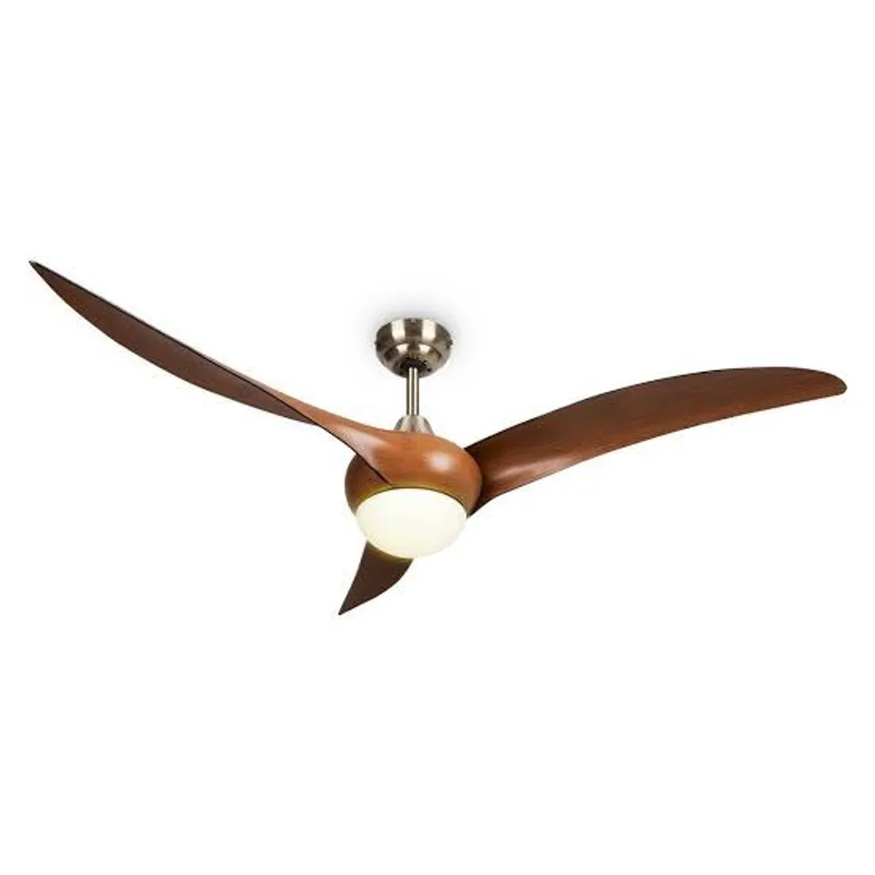 BOXED KLARSTEIN MONTEVERDE 132 CM 150W CEILING FAN WITH LIGHT WALNUT