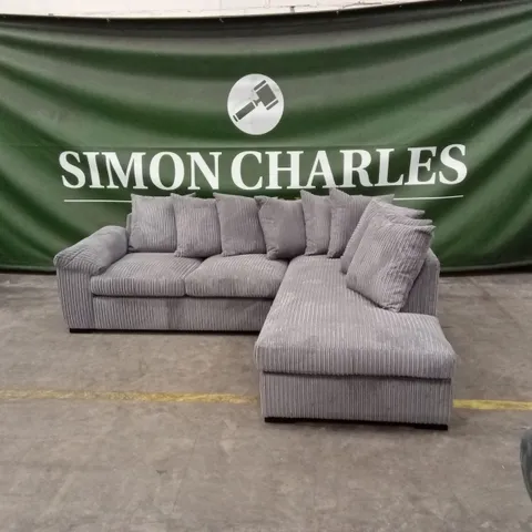 AMALFI RIGHT HAND SCATTER BACK FABRIC CORNER CHAISE SOFA