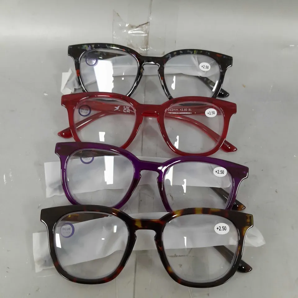 HUMMINGBIRD SET OF 4 BLUE LIGHT READERS