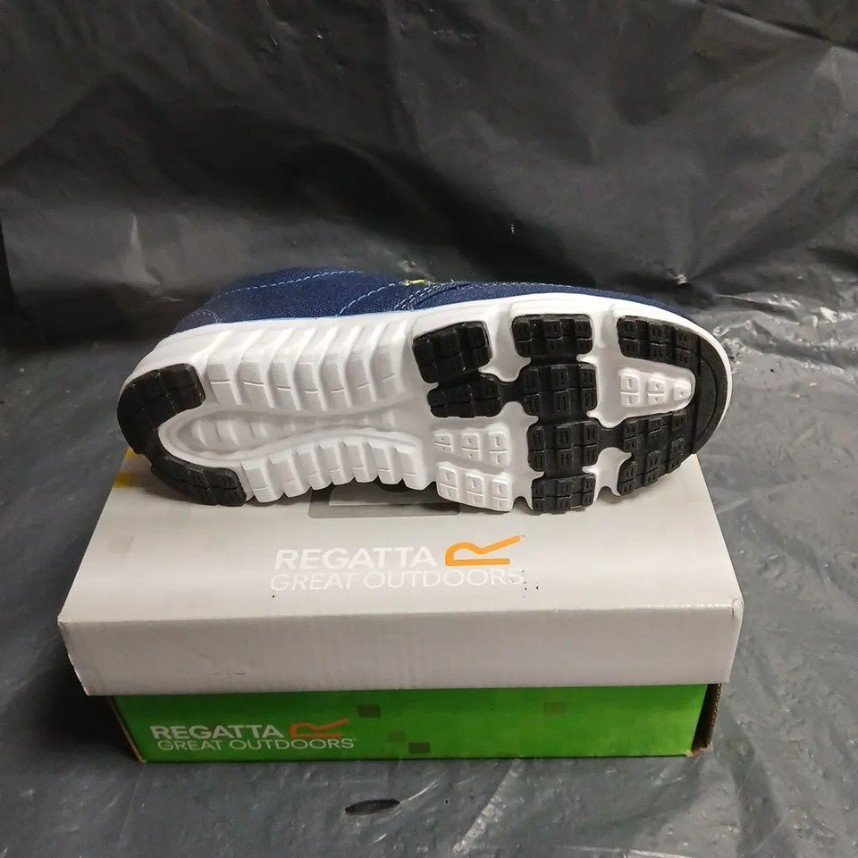 REGATTA GREAT OUTDOORS KIDS' DENIM BLUE TRAINERS WITH NEON LINING KIDS 12