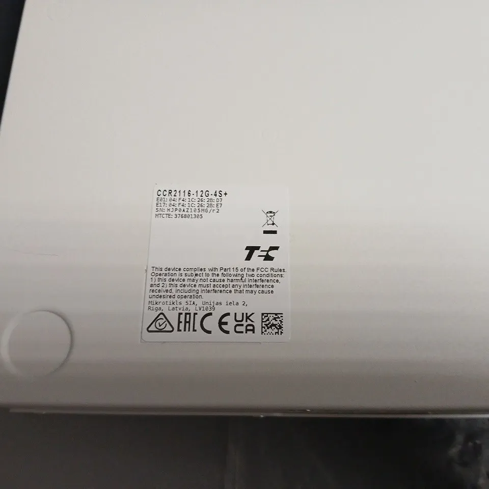 MIKROTIK CCR2116-12G-4S+ CLOUD CORE ROUTER
