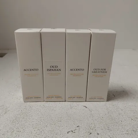 LOT OF 4 BOXED PRIVEE COUTURE COLLECTION 30ML EAU DE PARFUMS