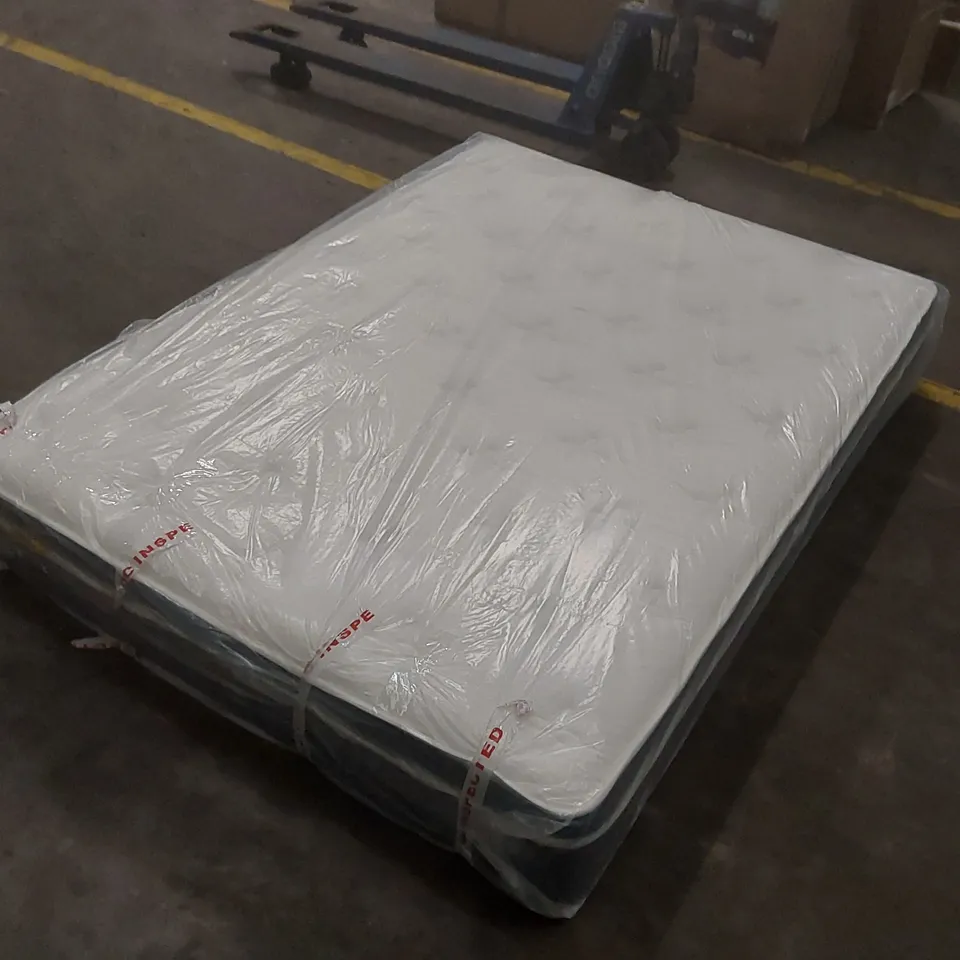 QUALITY BAGGED CREEVERY 30CM MEDIUM HYBRID SPRING MATTRESS PILLOW TOP - 4'6 DOUBLE