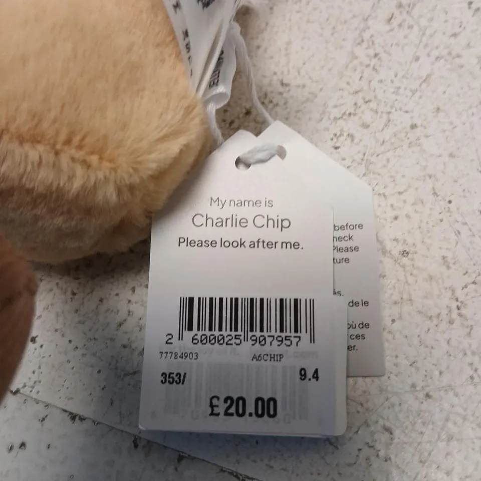 JELLYCAT CHARLIE CHIP PLUSH – SOFT TOY WITH HAT