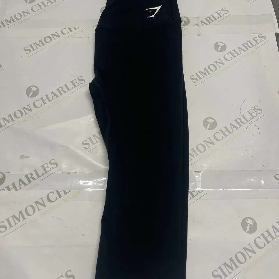 GYMSHARK CROPPED TRAINING LEGGINGS IN BLACK SIZE S 