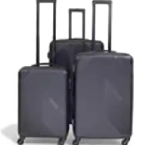 THREE-PIECE MODERN BLACK LUGGAGE SET WITH 4 SPINNER WHEELS & COMBINATION LOCKS (3 SIZES)