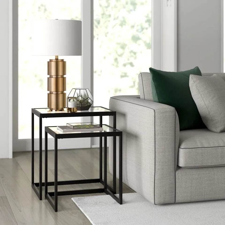 BOXED HARR 2 PLACE SIDE TABLE SET
