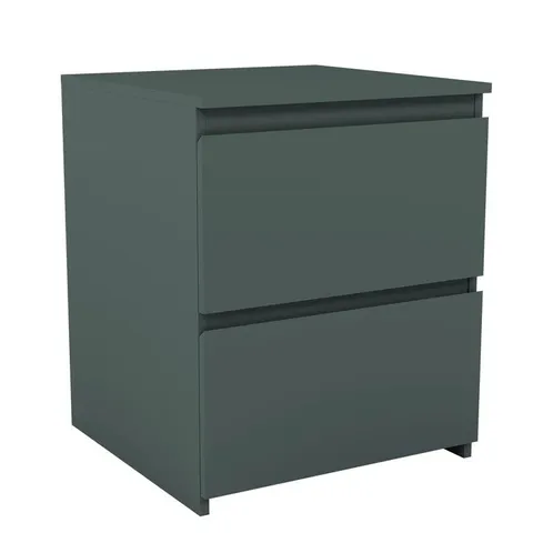 BOXED VIDA DESIGNS DENVER 2 DRAWER LARGE BEDSIDE CHEST - GREEN