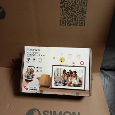 SANDSTROM 10.1" HD WIFI DIGITAL PHOTO FRAME – BOXED