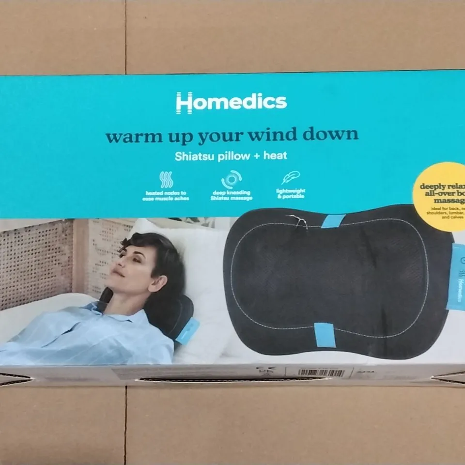 BOXED HOMEDICS SHIATSU PILLOW + HEAT