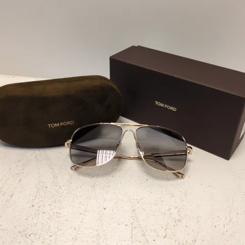 TOM FORD SUNGLASSES – AVIATOR STYLE, GOLD FRAME