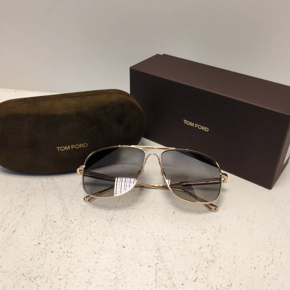 TOM FORD SUNGLASSES – AVIATOR STYLE, GOLD FRAME
