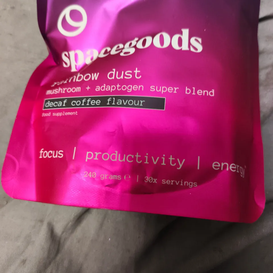 SPACEGOODS RAINBOW DUST MUSHROOM + ADAPTOGEN SUPER BLEND – DECAF COFFEE FLAVOUR, 240G