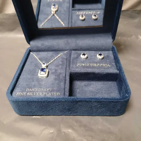 DANECRAFT FINE SILVER PLATED NECKLACE & EARRINGS SET