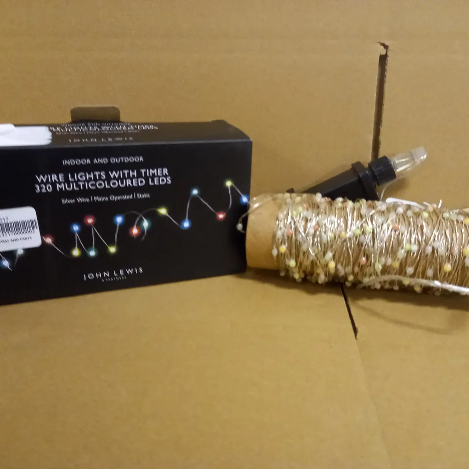 WIRE LIGHTS WITH TIMER 320 MULTICOLOURED LEDS