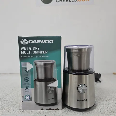 DAEWOO WET & DRY MULTI GRINDER – STAINLESS STEEL (BOXED)