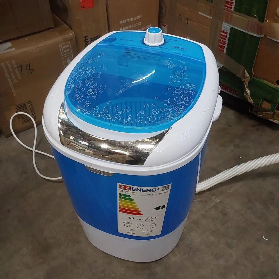 BOXED COSTWAY 2-IN-1 MINI WASHING MACHINE SINGLE TUB WASHER AND SPIN DRYER W/ TIMING FUNTION