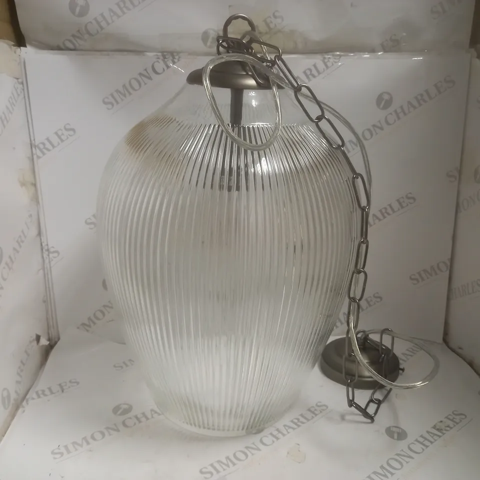 BOXED JOHN LEWIS FULBROOK GLASS PENDANT