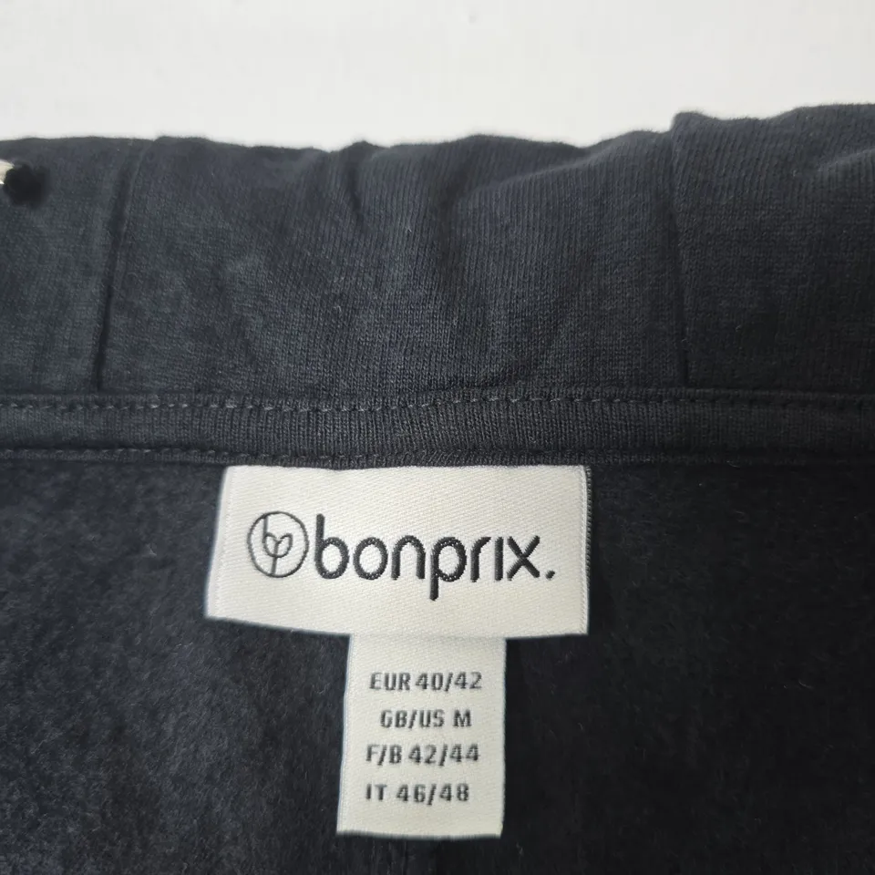 BONPRIX HOODED ZIP JACKET – BLACK (GB/US M, EU 40/42)