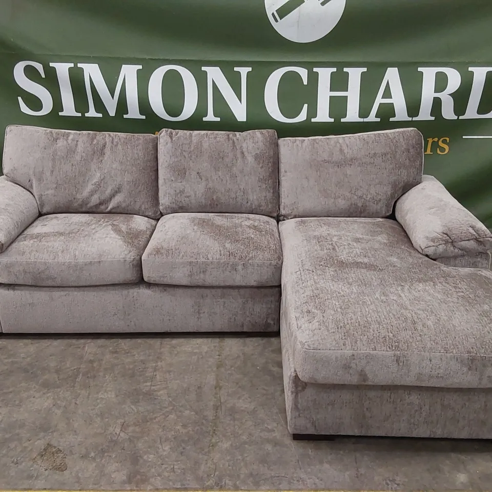 SALERNO STANDARD SEATER FABRIC RIGHT HAND CORNER CHAISE SOFA  RRP £999