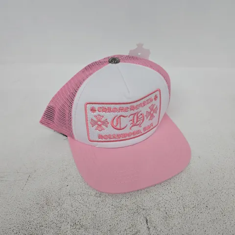COMME DES GARΓONS X CHROME HEARTS TRUCKER CAP β PINK, LARGE