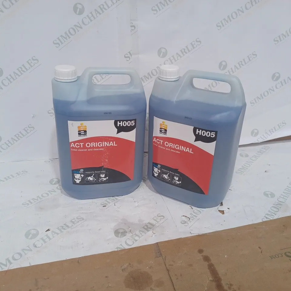 TWO ASSORTED ACT ORIGINAL TOILET CLEANER AND DESCALERS