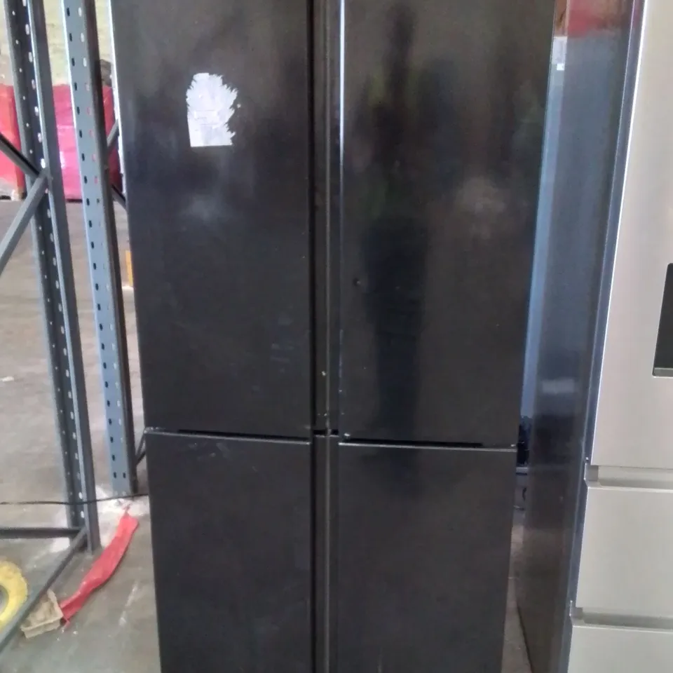 FRIDGEMASTER MQ79394EB 80CM CROSS DOOR, AMERICAN FRIDGE FREEZER - BLACK 