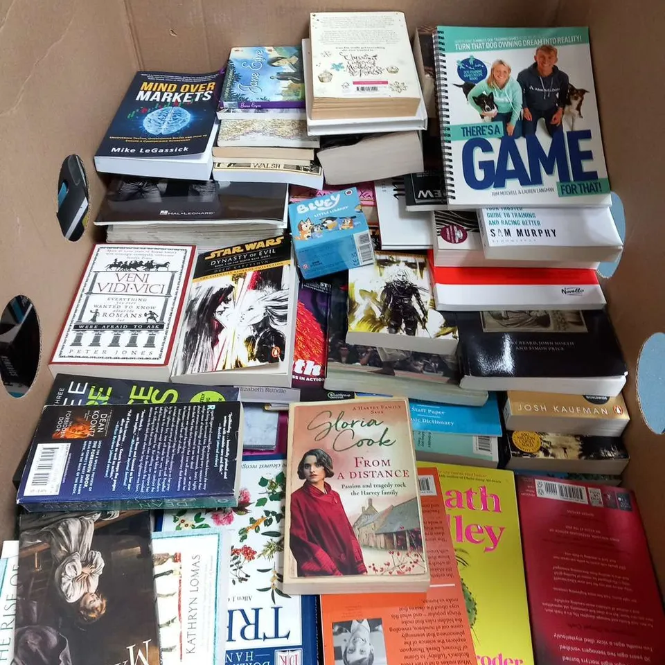 LARGE QUANTITY OF ASSORTED BOOK TITLES INCLUDE FICTION AND NON-FICTION TITLES BY AUTHORS SUCH AS;