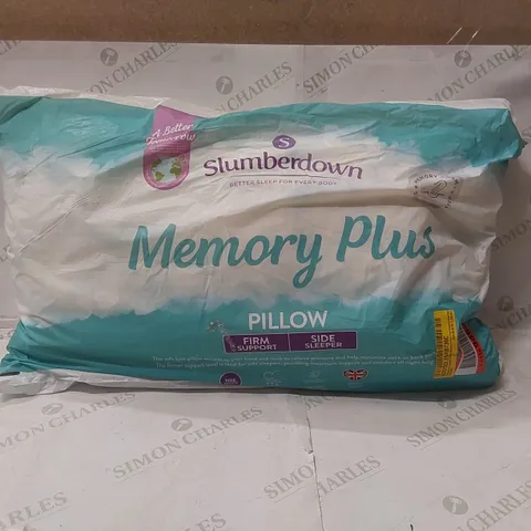 BAGGED SLUMBERDOWN SPECIALIST PILLOW MEMORY FOAM FIRM SUPPORT SIDE
