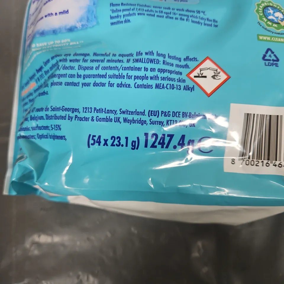 FAIRY NON BIO LAUNDRY PODS – 2 X 54 X 23.1 G (1.25 KG)