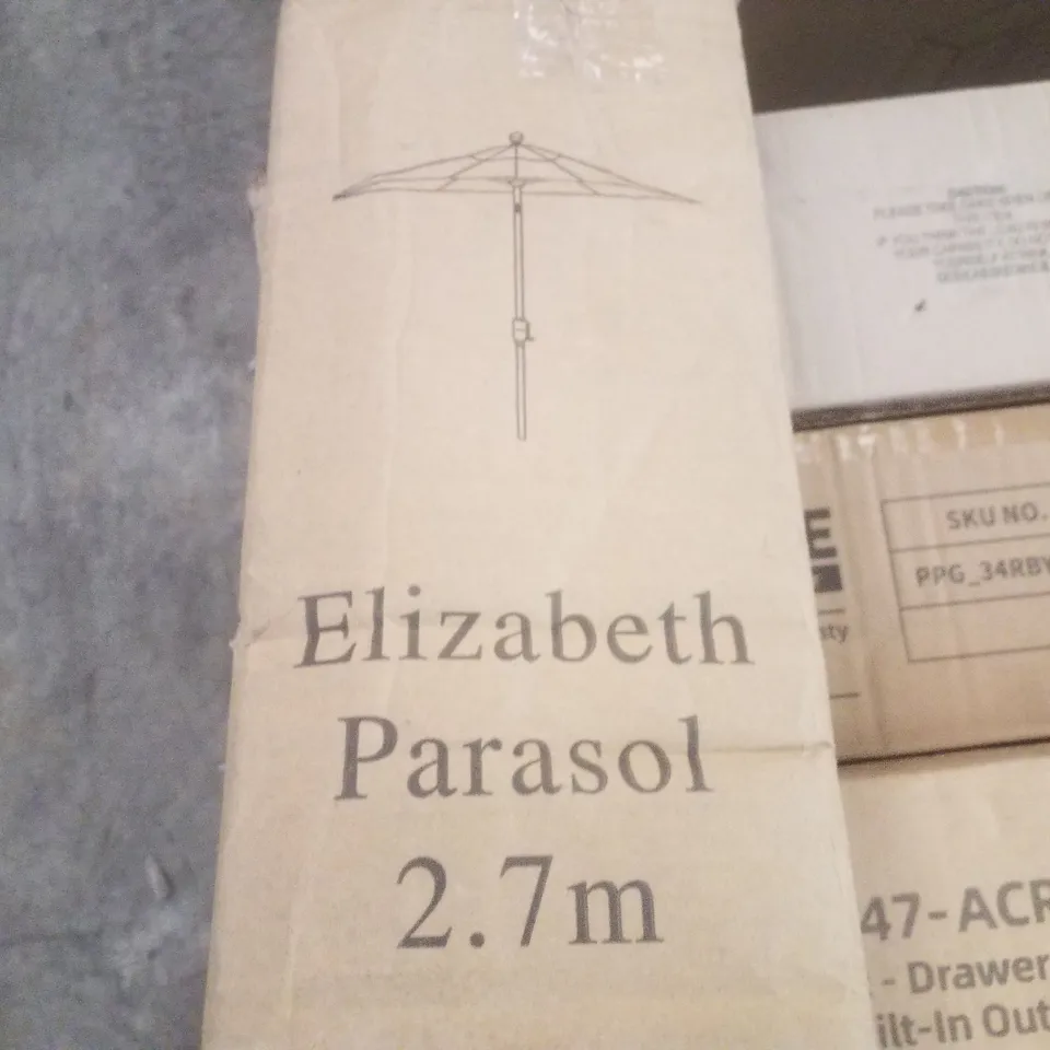 BOXED 2.7M ELIZABETH PARASOL - GREEN