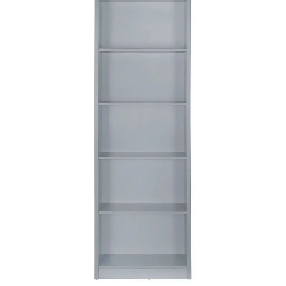 BOXED METRO TALL WIDE BOOKCASE - GREY (1 BOX)