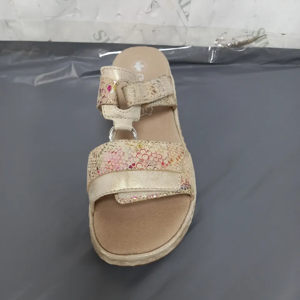 RIEKER ANTI-STRESS LADIES MULTI COLOURED SANDALS SIZE EU 42