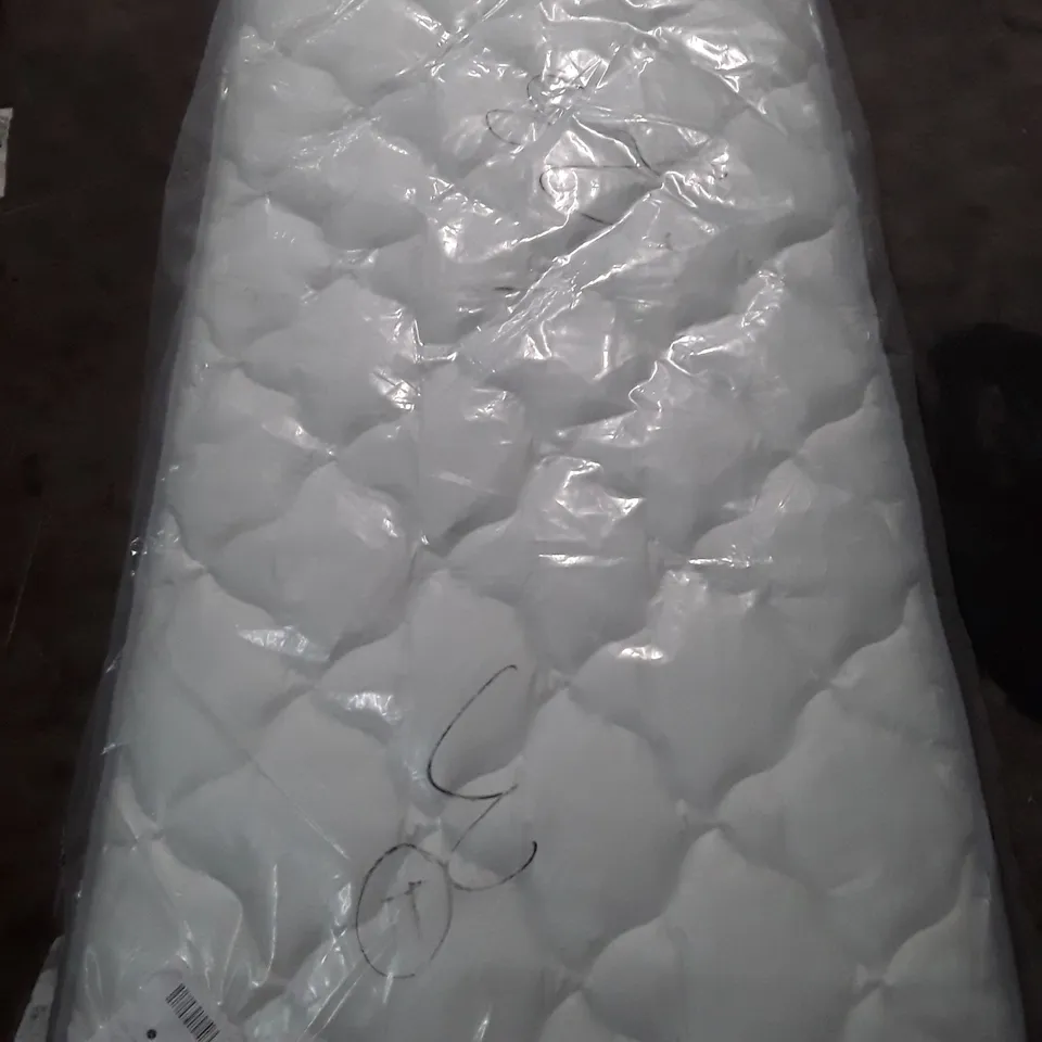 QUALITY BAGGED SINGLE 90cm AIRSPRUNG LUXURY QUILTED MATTRESS