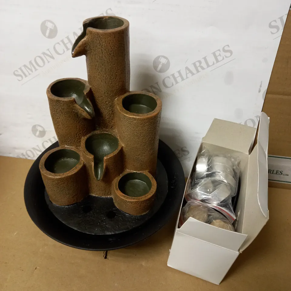 ALPINE CORPORATION WCT202 TIERED COLUMN TABLETOP FOUNTAIN