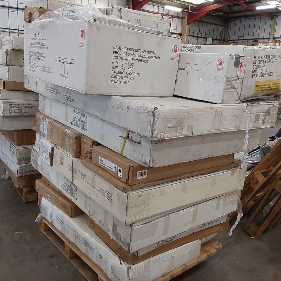 PALLET OF ASSORTED FURNITURE PARTS