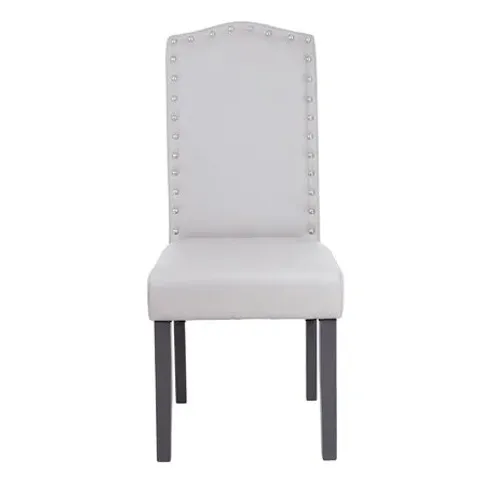 BOXED MURROW UPHOLSTERED DINING CHAIR LIGHT GREY