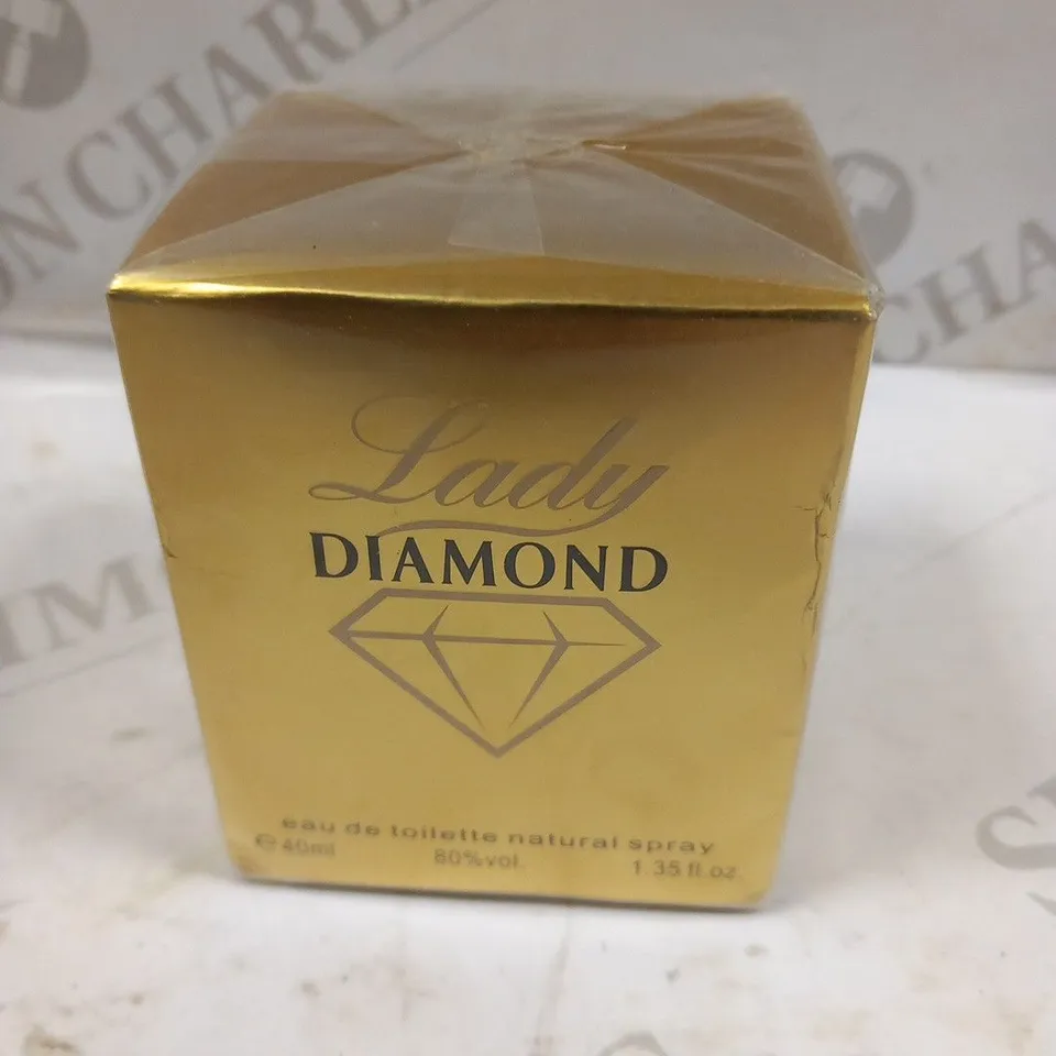 BOXED AND SEALED LADY DIAMOND EAU DE TOILETTE NATURAL SPRAY 40ML SEALED