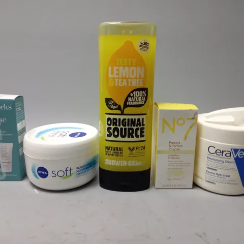 BOX OF APPROX 15 ASSORTED HEALTH AND BEAUTY ITEMS TO INCLUDE - NIVEA MOISTURISER - CERAVE MOISTURISER - ZESTY LEMON ORIGINAL SOURCE SHOWER GEL ETC