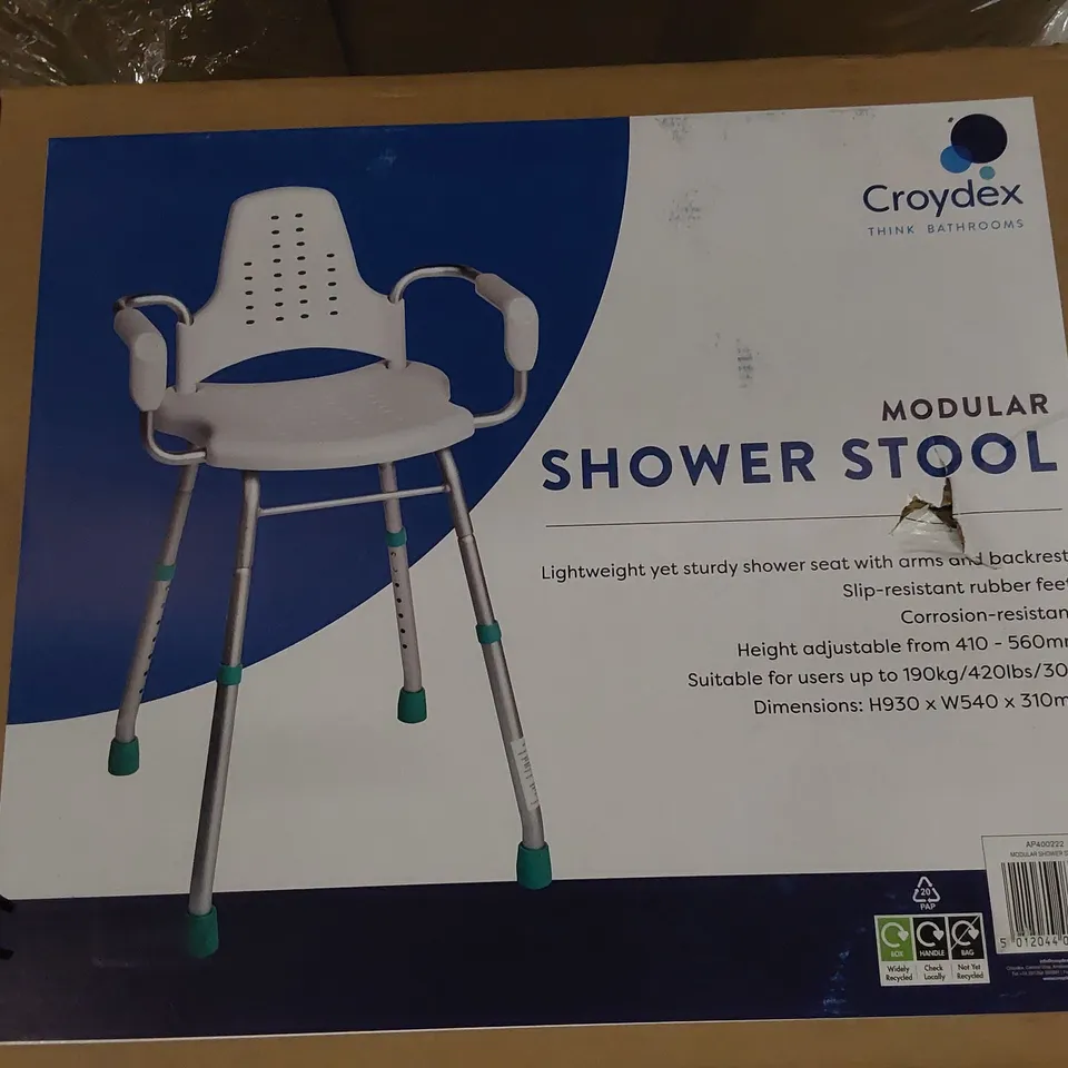BOXED CROYDEX MODULAR SHOWER STOOL