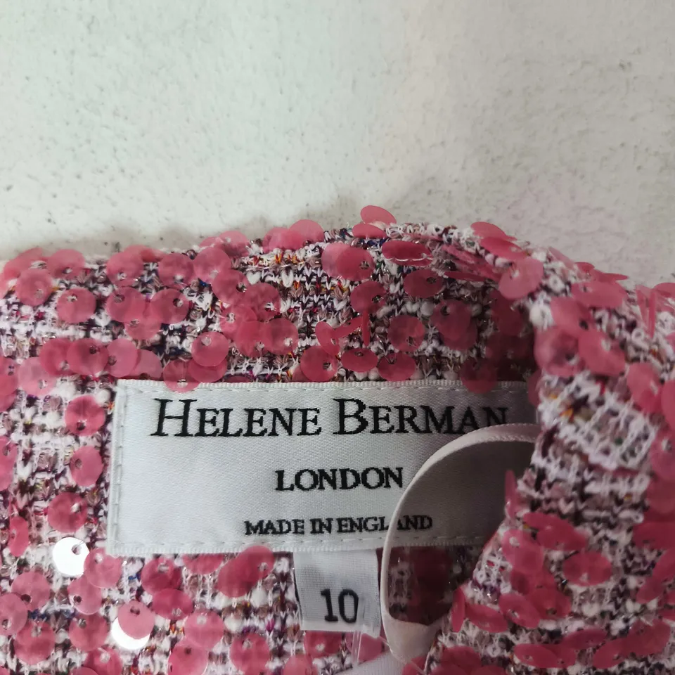 HELENE BERMAN LONDON PINK SEQUIN DRESS – WOMEN'S UK SIZE 10
