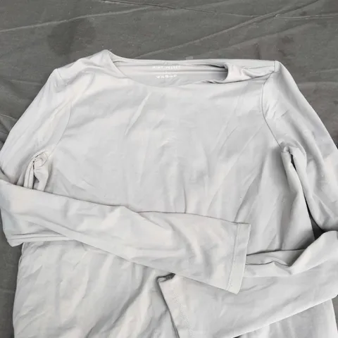 MINT VELVET LONG SLEEVE TOP – LIGHT GREY – UK SIZE L