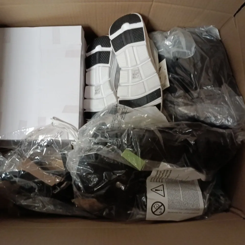 APPROXIMATELY 20 ASSORTED PAIRS OF SHOES AND FOOTWEAR ITEMS IN VARIOUS STYLES AND SIZES TO INCLUDE PRIMARK, FAITH, BRANDIT, ETC