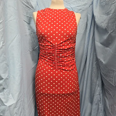 NOBODY'S CHILD JENNIFER MIDI DRESS IN RED SIZE UK 10