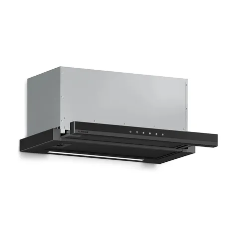 BOXED KLARSTEIN VELAIRE 60CM EXHAUST/RECIRCULATION TELESCOPIC COOKER HOOD BLACK