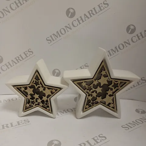 HOME REFLECTIONS SET OF 2 PRE-LIT STARS
