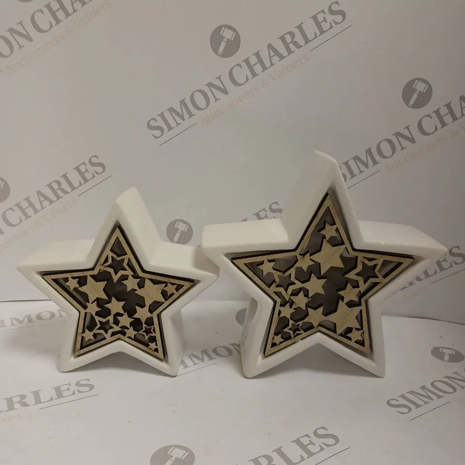 HOME REFLECTIONS SET OF 2 PRE-LIT STARS